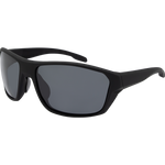 Archie Polarised Wrap Around Sunglasses - Black Smoke